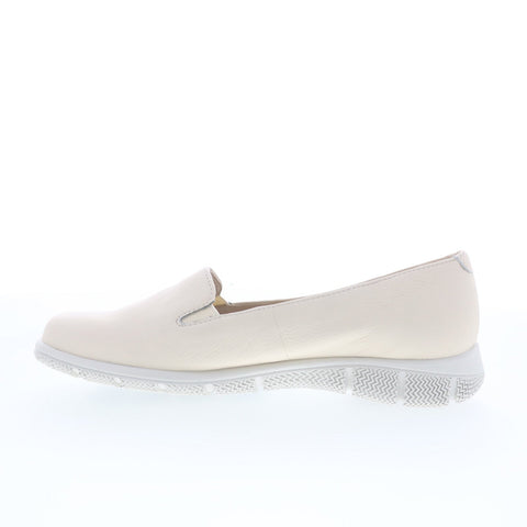 Trotters Universal T2110-126 Womens Beige Leather Slip On Loafer Flats Shoes