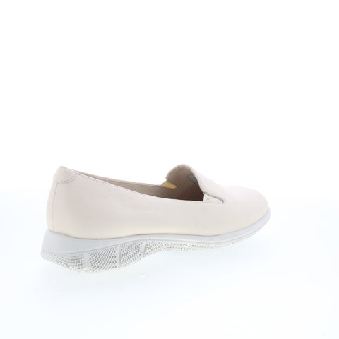 Trotters Universal T2110-126 Womens Beige Leather Slip On Loafer Flats Shoes