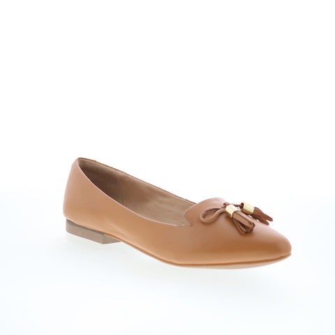 Trotters Hope T2162-282 Womens Brown Leather Slip On Loafer Flats Shoes