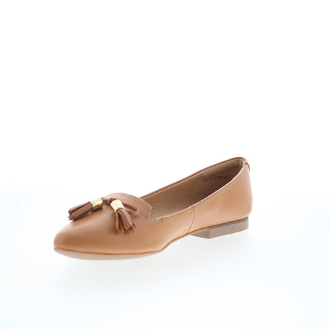 Trotters Hope T2162-282 Womens Brown Leather Slip On Loafer Flats Shoes