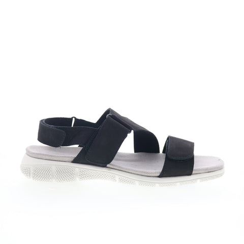 Trotters Tatia T2237-036 Womens Black Nubuck Strap Sport Sandals Shoes