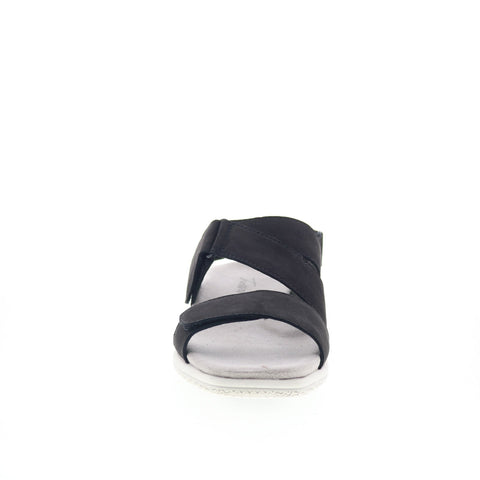 Trotters Tatia T2237-036 Womens Black Nubuck Strap Sport Sandals Shoes