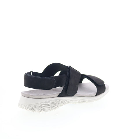 Trotters Tatia T2237-036 Womens Black Nubuck Strap Sport Sandals Shoes