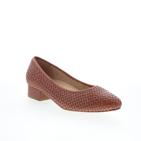 Trotters Jade T2269-215 Womens Brown Synthetic Slip On Pumps Heels Shoes