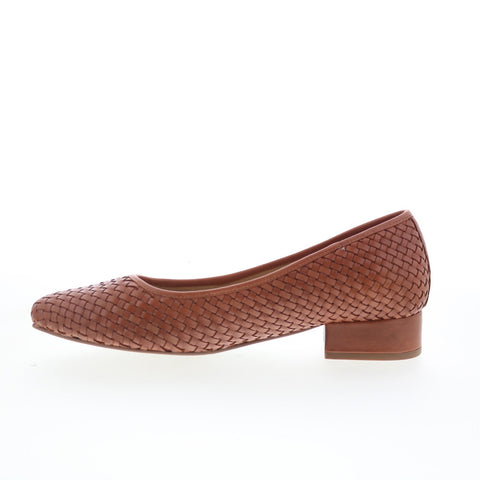 Trotters Jade T2269-215 Womens Brown Synthetic Slip On Pumps Heels Shoes
