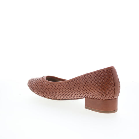 Trotters Jade T2269-215 Womens Brown Synthetic Slip On Pumps Heels Shoes