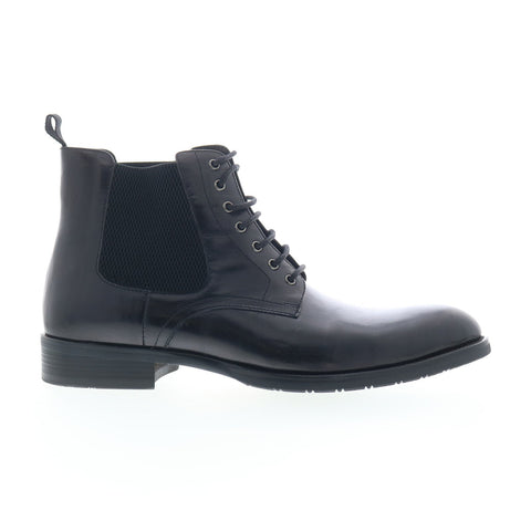 Robert Graham T23-1-195-P4 Mens Black Leather Lace Up Casual Dress Boots