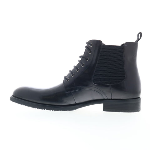 Robert Graham T23-1-195-P4 Mens Black Leather Lace Up Casual Dress Boots