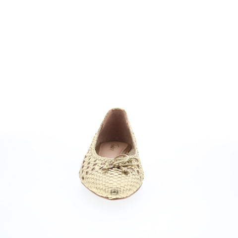 Trotters Edith T2303-719 Womens Gold Synthetic Slip On Loafer Flats Shoes