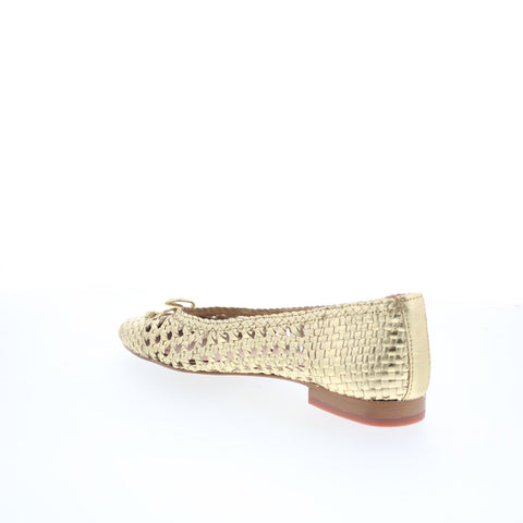 Trotters Edith T2303-719 Womens Gold Synthetic Slip On Loafer Flats Shoes