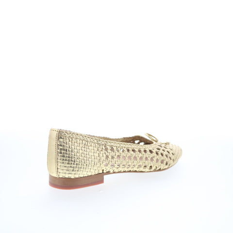 Trotters Edith T2303-719 Womens Gold Synthetic Slip On Loafer Flats Shoes