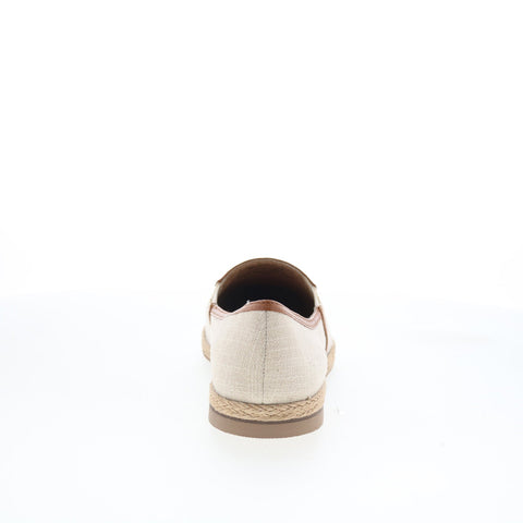 Trotters Estelle T2304-249 Womens Beige Leather Slip On Loafer Flats Shoes