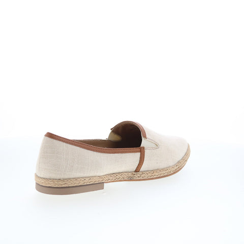Trotters Estelle T2304-249 Womens Beige Leather Slip On Loafer Flats Shoes