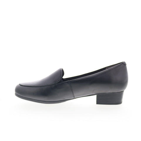 Trotters Ruby Perf T2320-001 Womens Black Leather Slip On Loafer Flats Shoes