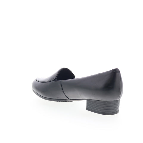 Trotters Ruby Perf T2320-001 Womens Black Leather Slip On Loafer Flats Shoes