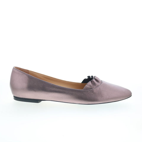 Trotters Elsie T2357-033 Womens Gray Leather Slip On Loafer Flats Shoes