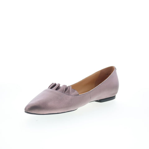 Trotters Elsie T2357-033 Womens Gray Leather Slip On Loafer Flats Shoes