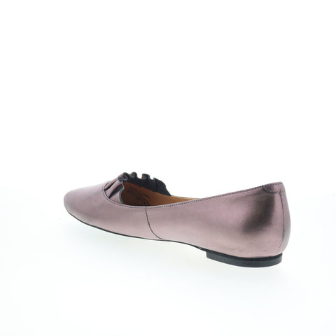 Trotters Elsie T2357-033 Womens Gray Leather Slip On Loafer Flats Shoes