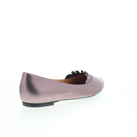 Trotters Elsie T2357-033 Womens Gray Leather Slip On Loafer Flats Shoes