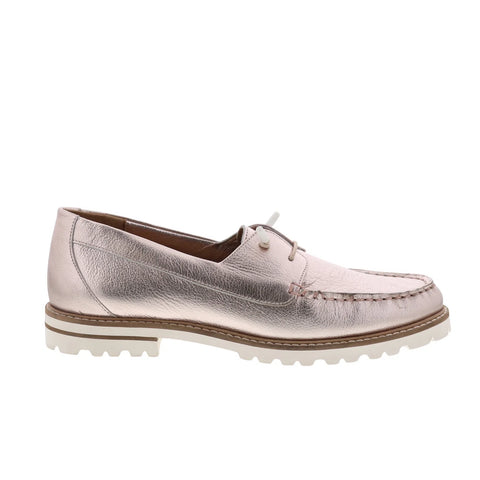 Trotters Farah T2404-720 Womens Gold Leather Loafer Flats Shoes