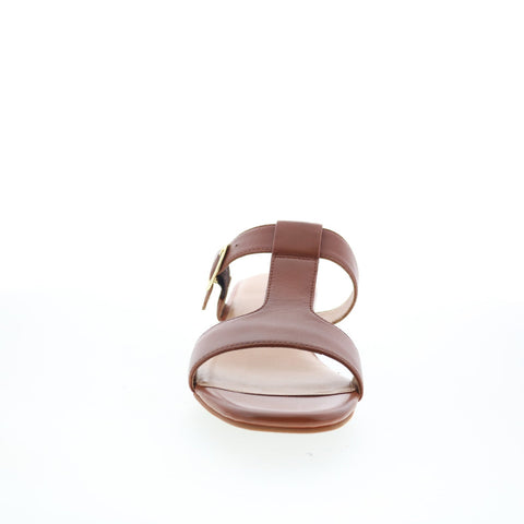 Trotters Nanna T2410-215 Womens Brown Leather Heeled Sandals Shoes