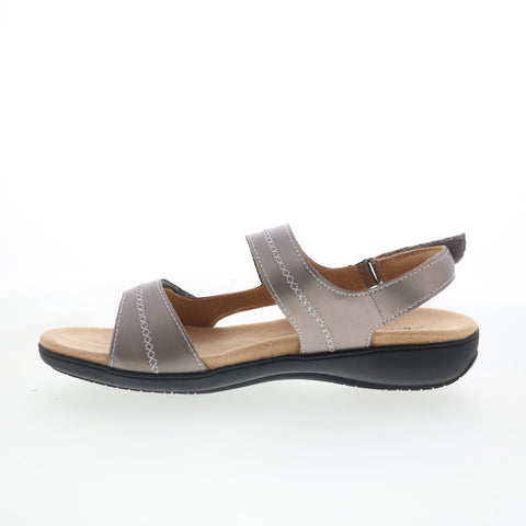 Trotters Romi Stitch T2418-033 Womens Gray Synthetic Sandals Shoes
