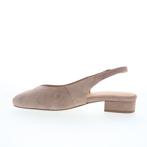 Trotters Jessa T2509-170 Womens Gray Suede Slingback Heels Shoes