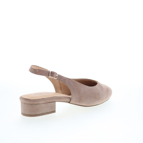 Trotters Jessa T2509-170 Womens Gray Suede Slingback Heels Shoes