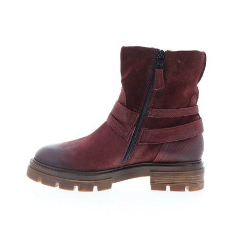 Miz Mooz Bonney Womens Burgundy Leather Zipper Casual Dress Boots