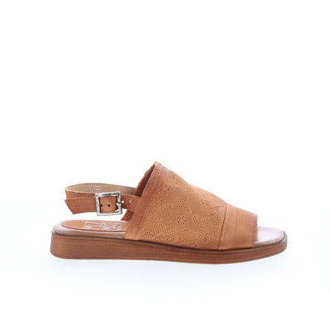 Miz Mooz Guava T29005-101-6154 Womens Brown Leather Slingback Flats Shoes