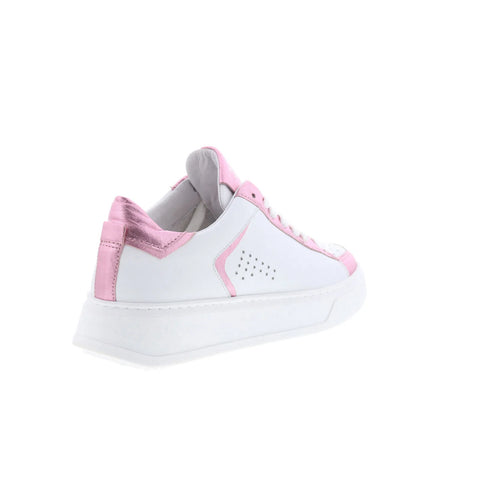 Miz Mooz Tristin Womens White Leather Lace Up Lifestyle Sneakers Shoes