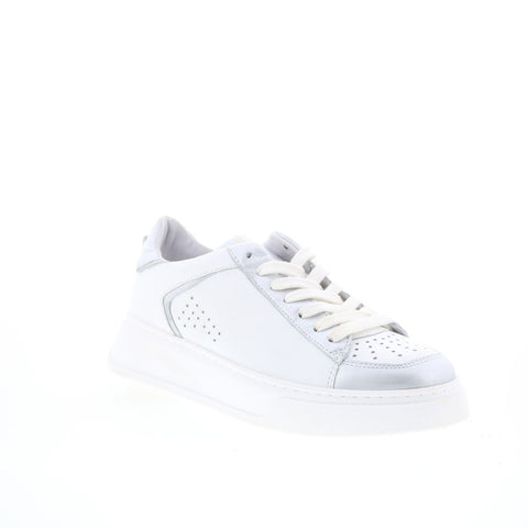 Miz Mooz Tristin Womens White Leather Lace Up Lifestyle Sneakers Shoes