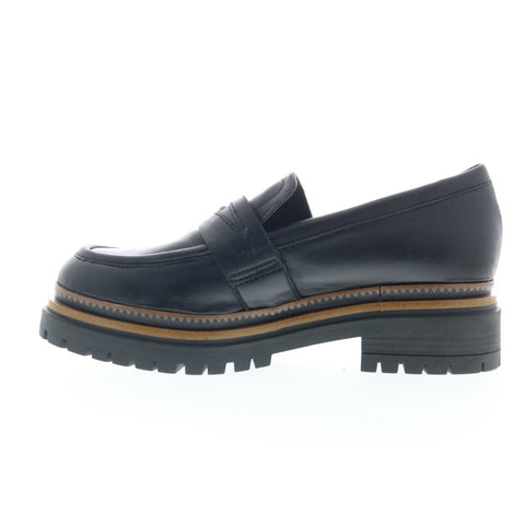 Miz Mooz Damian Womens Black Leather Loafers & Slip Ons Casual Shoes