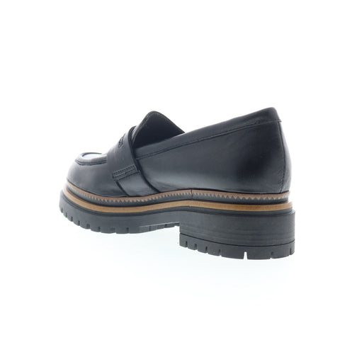 Miz Mooz Damian Womens Black Leather Loafers & Slip Ons Casual Shoes