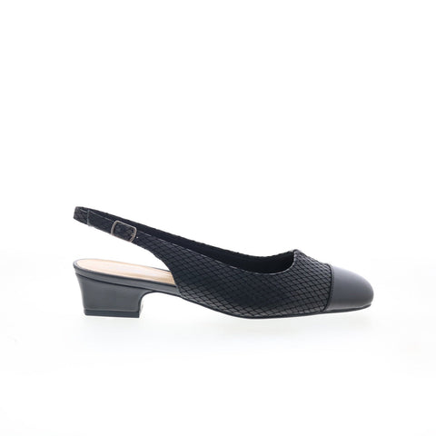 Trotters Dea T7001-031 Womens Black Extra Narrow Slingback Heels Shoes