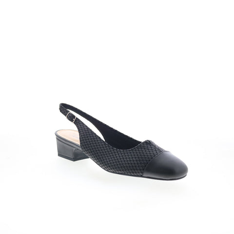 Trotters Dea T7001-031 Womens Black Extra Narrow Slingback Heels Shoes