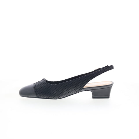 Trotters Dea T7001-031 Womens Black Extra Narrow Slingback Heels Shoes
