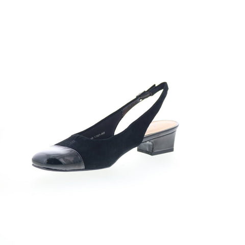 Trotters Dea T7001-048 Womens Black Extra Wide Slingback Heels Shoes