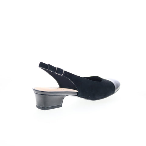 Trotters Dea T7001-048 Womens Black Extra Wide Slingback Heels Shoes