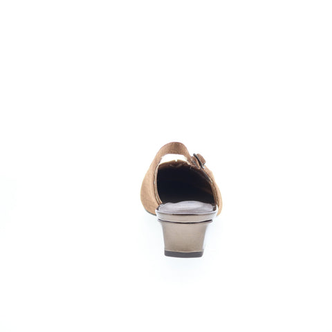 Trotters Dea T7001-224 Womens Brown Narrow Leather Slingback Heels Shoes