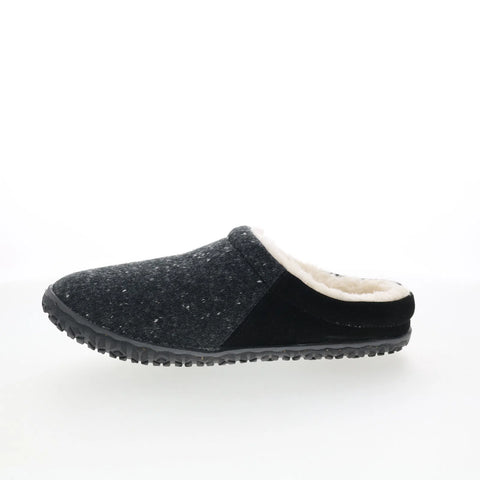 Minnetonka Tahoe 40130H Womens Black Suede Slip On Clogs Slippers Shoes