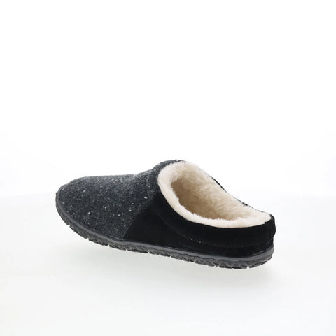 Minnetonka Tahoe 40130H Womens Black Suede Slip On Clogs Slippers Shoes