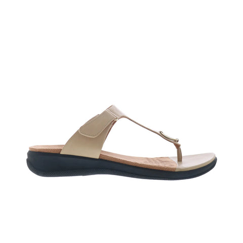 Softwalk Talara S2215-154 Womens Beige Leather Strap Thong Sandals Shoes