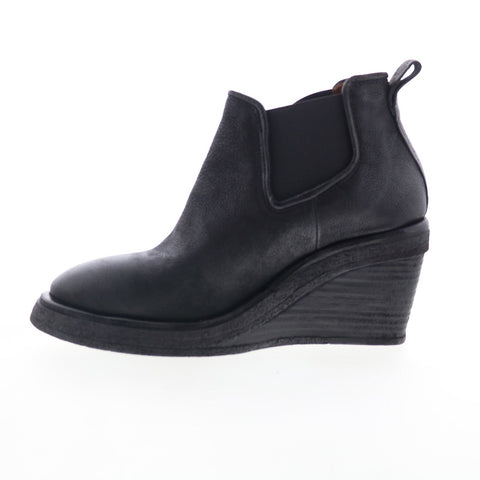 A.S. 98 Talen Womens Black Leather Slip On Ankle & Booties Boots