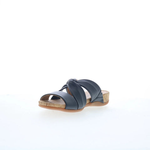 Softwalk Tallulah S2515-400 Womens Blue Leather Slip On Slides Sandals Shoes