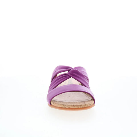 Softwalk Tallulah S2515-664 Womens Purple Leather Strap Slides Sandals Shoes