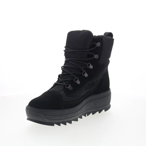 Pajar Talya PDPAB00627.01 Womens Black Suede Lace Up Ankle & Booties Boots