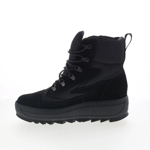 Pajar Talya PDPAB00627.01 Womens Black Suede Lace Up Ankle & Booties Boots