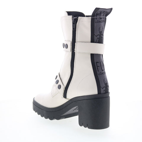 Fly London Tama TAMA888FLY-001 Womens White Leather Casual Dress Boots