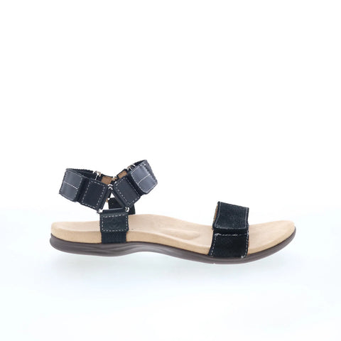 Spenco Tamara SP1071BLK Womens Black Leather Strap Strap Sandals Shoes